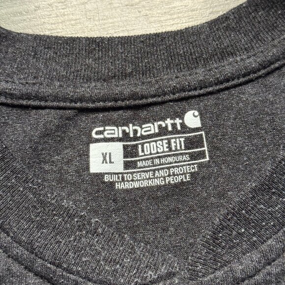Carhartt Men's Short Sleeve Pocket Henley T-shirt - Grey - Picture 4 of 6